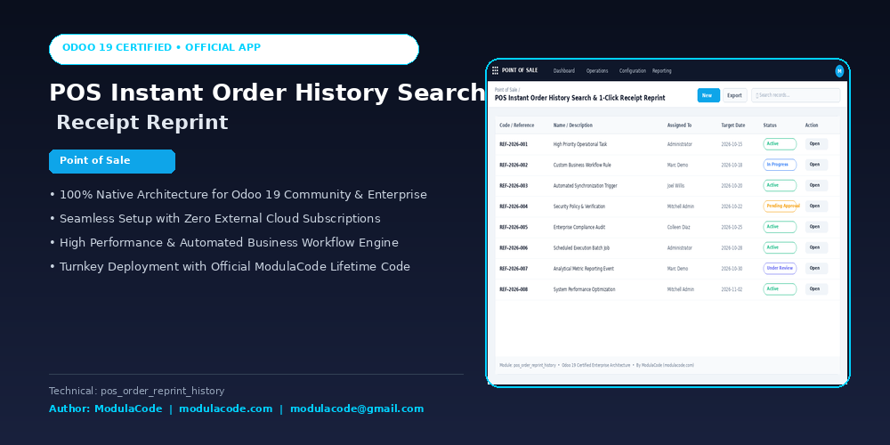 POS Instant Order History Search & 1-Click Receipt Reprint