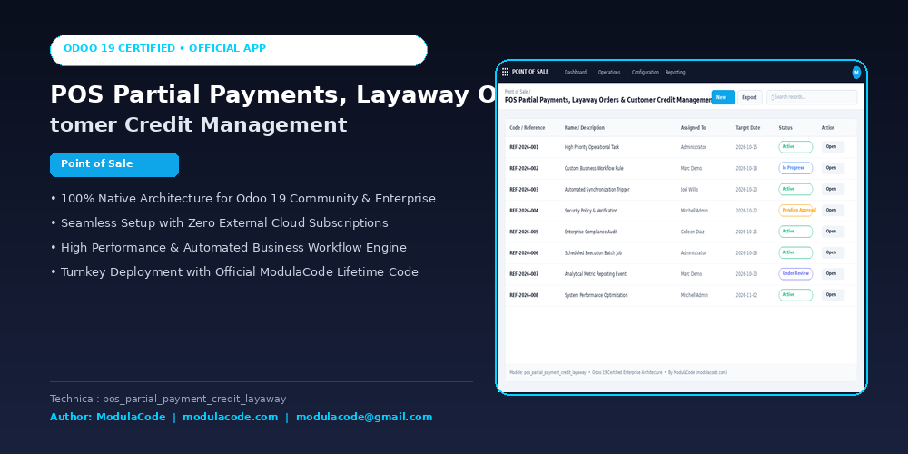 POS Partial Payments, Layaway Orders & Customer Credit Management