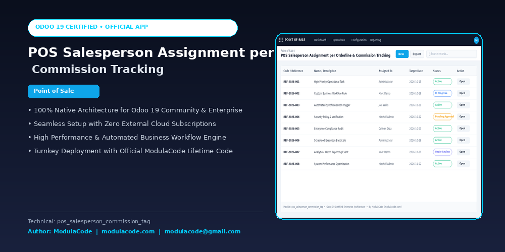POS Salesperson Assignment per Orderline & Commission Tracking