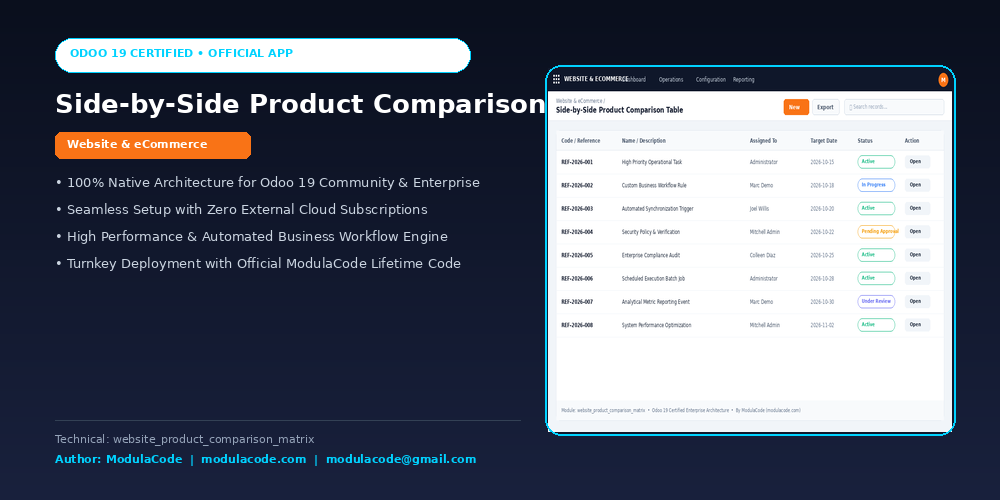 Side-by-Side Product Comparison Table