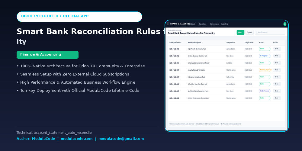 Smart Bank Reconciliation Rules for Community
