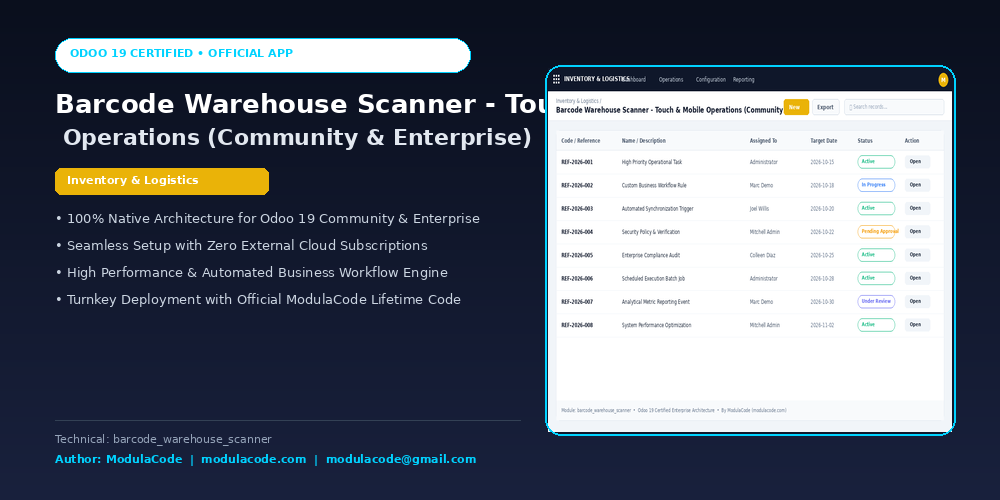 Barcode Warehouse Scanner - Touch & Mobile Operations (Community & Enterprise)