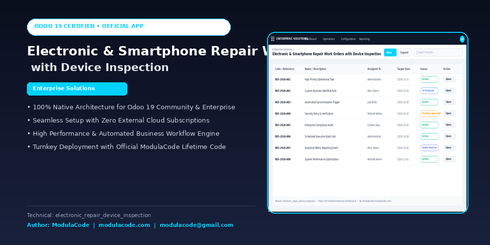 Electronic & Smartphone Repair Work Orders with Device Inspection