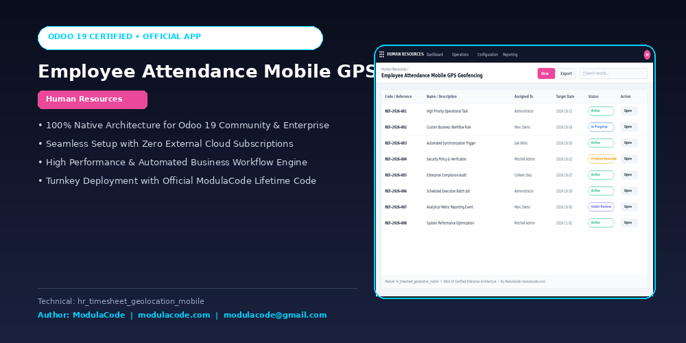 Employee Attendance Mobile GPS Geofencing