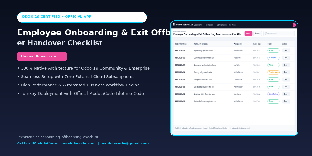 Employee Onboarding & Exit Offboarding Asset Handover Checklist