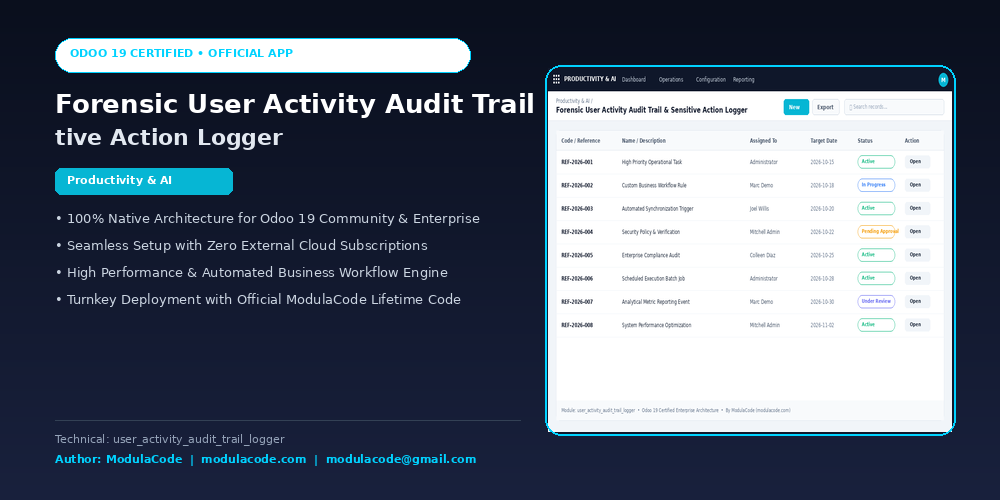 Forensic User Activity Audit Trail & Sensitive Action Logger